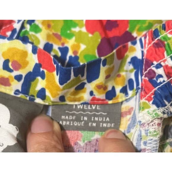 Girls from Savoy for Anthropologie Strapless Mini Floral Retro Dress Lined sz 12 - Picture 8 of 11